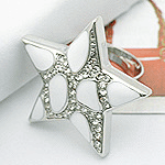 P44374 White star shiny crystal fashion korea ring wholesle