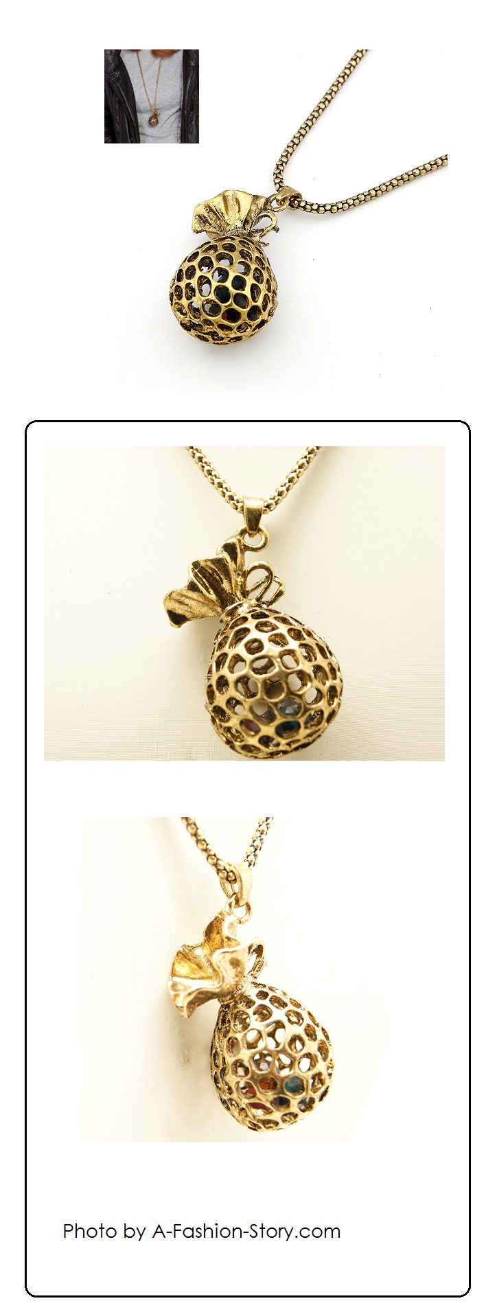 C10123143 Vintage bag beads korea long necklace online
