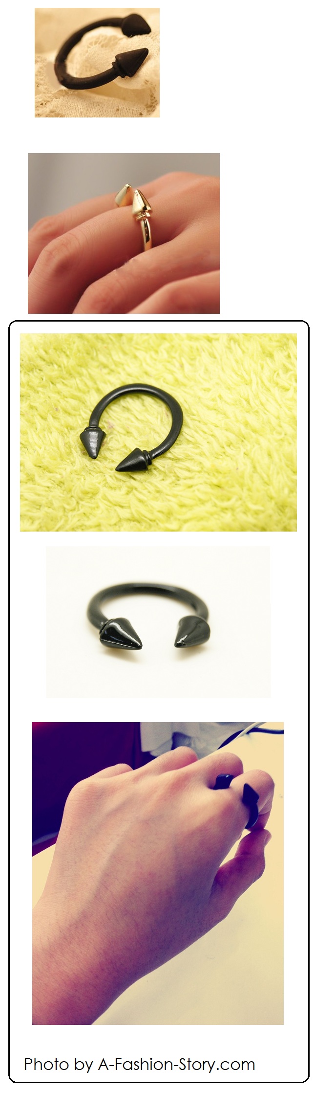 A46292 Black arrow korean tiny ring wholesale accessories shop