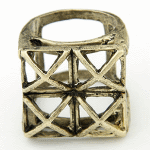 C08122822 Vintage square chunky ring wholesale accessories shop