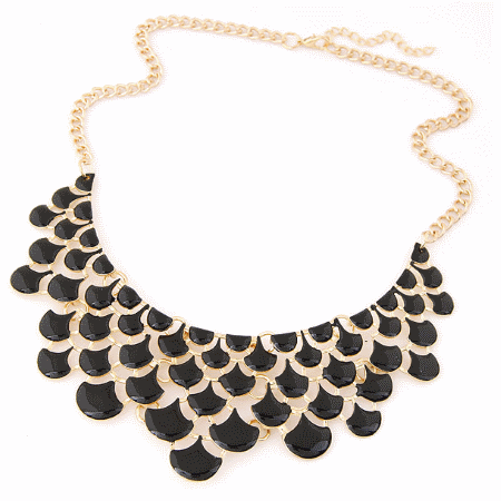 C101233129 Black beads dangling choker necklace malaysia shop - Click Image to Close