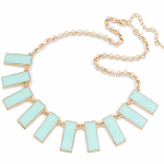 C11051476 Green blue light gold choker necklace malaysia shop