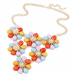 C11054270 Colourful flowers layer korean choker necklace shop - Click Image to Close