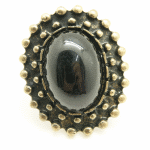 P84447 Black bead vintage chunky ring wholesale malaysia